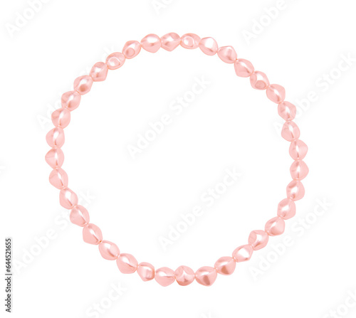 Wallpaper Mural Pink pearl necklace isolated on white Torontodigital.ca