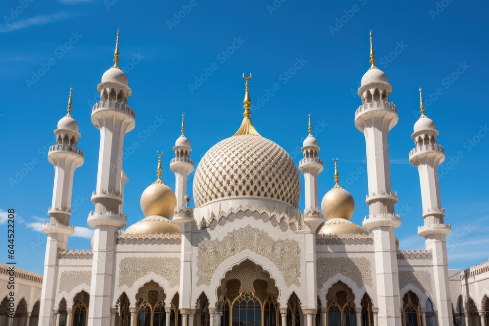 Fototapeta premium Mosque against the blue sky.