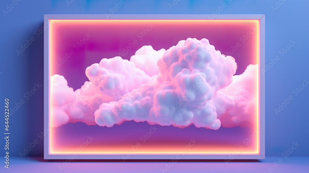 Cloud background. Pastel cloud pink,blue color. minimal product display background