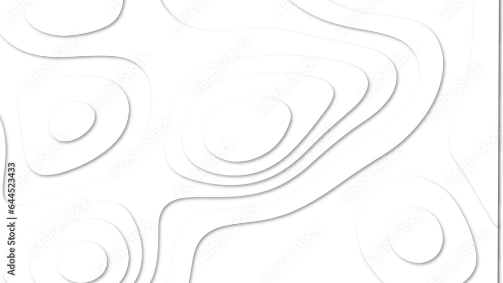 Abstract wavy line 3d paper cut white background. Vector abstract white paper cut banner. White waves decorative papercut design. Abstract realistic papercut decoration textured with wavy layers Abstract wavy line 3d paper cut white background. Vector abstract white paper cut banner. White waves decorative papercut design. Abstract realistic papercut decoration textured with wavy layers