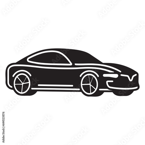 Car. monochrome icon on a white background © Crazy Dark Queen