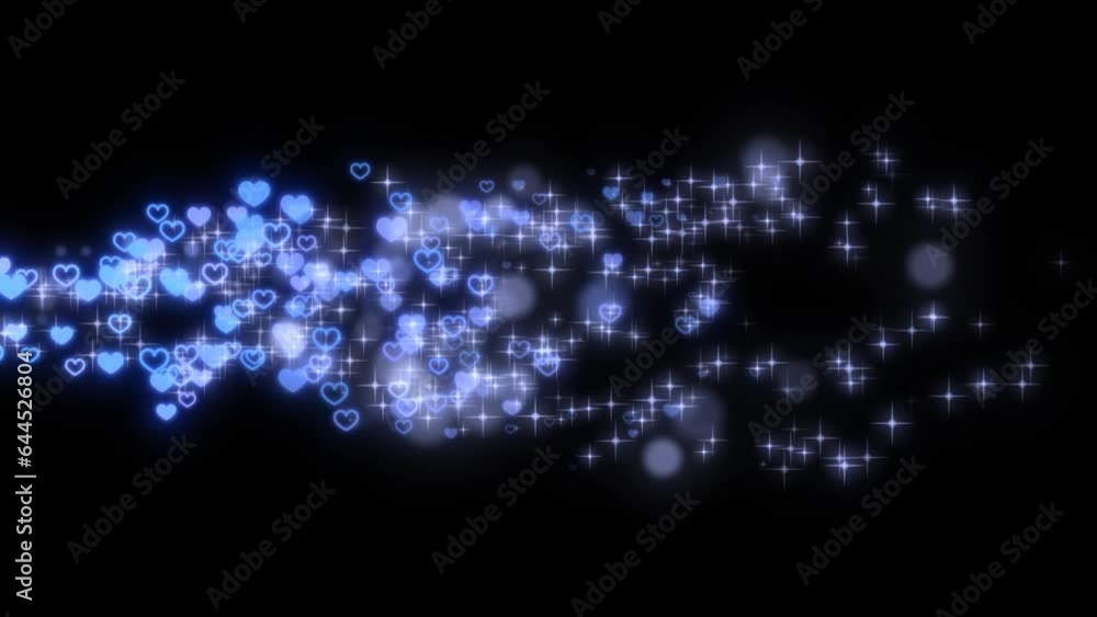 heart particle falling blue alpha heart particle falling blue alpha