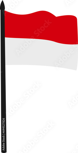 indonesia flag on pole