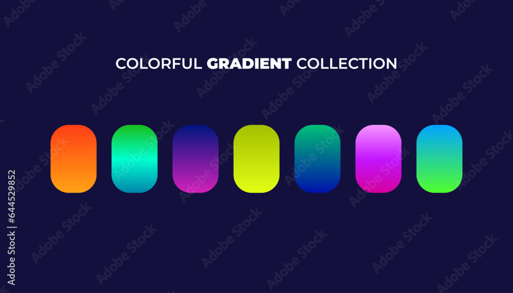 Gradient Color Sample Gradient Colour Palette Catalog Samples Stock Vector | Adobe Stock