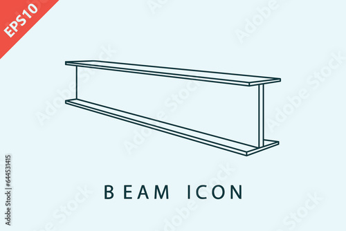 beam construction icon design vector flat isolated illustration