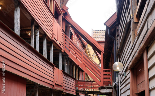 Bryggen in the City Bergen in Norway, Scandinavia, Europe photo