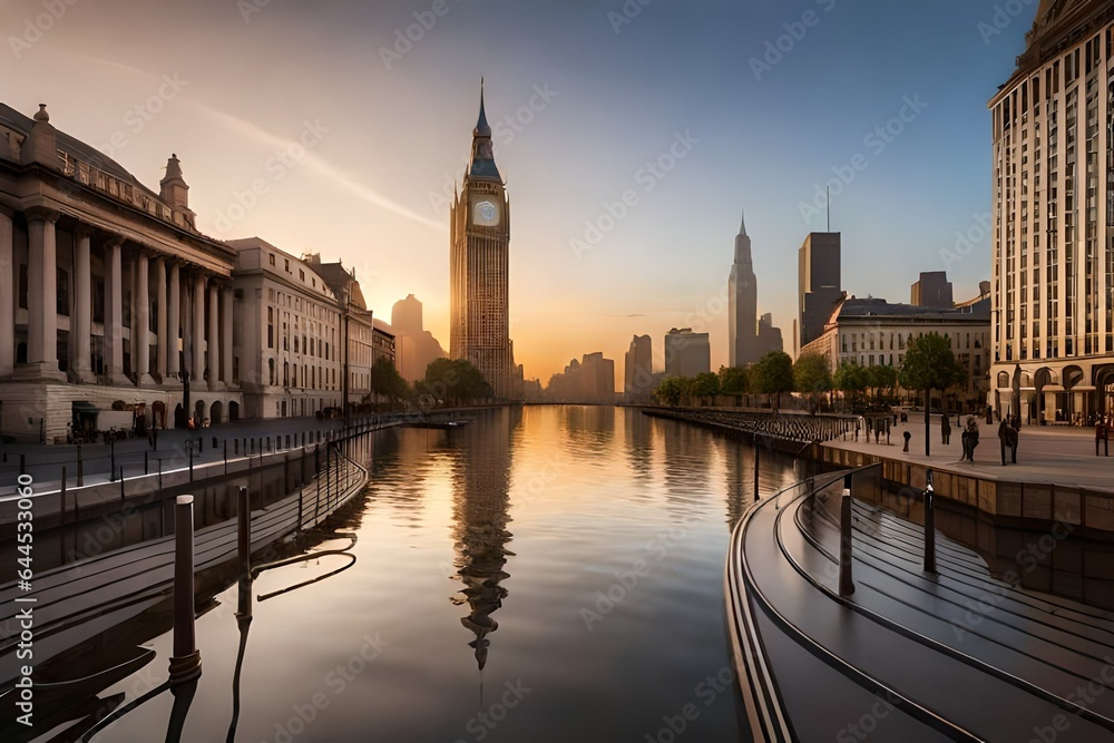 big ben at sunset