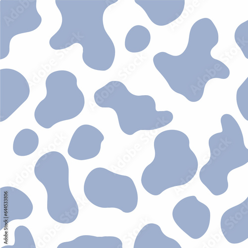 blue moo print -seamless moo pattern print - cow aesthetic