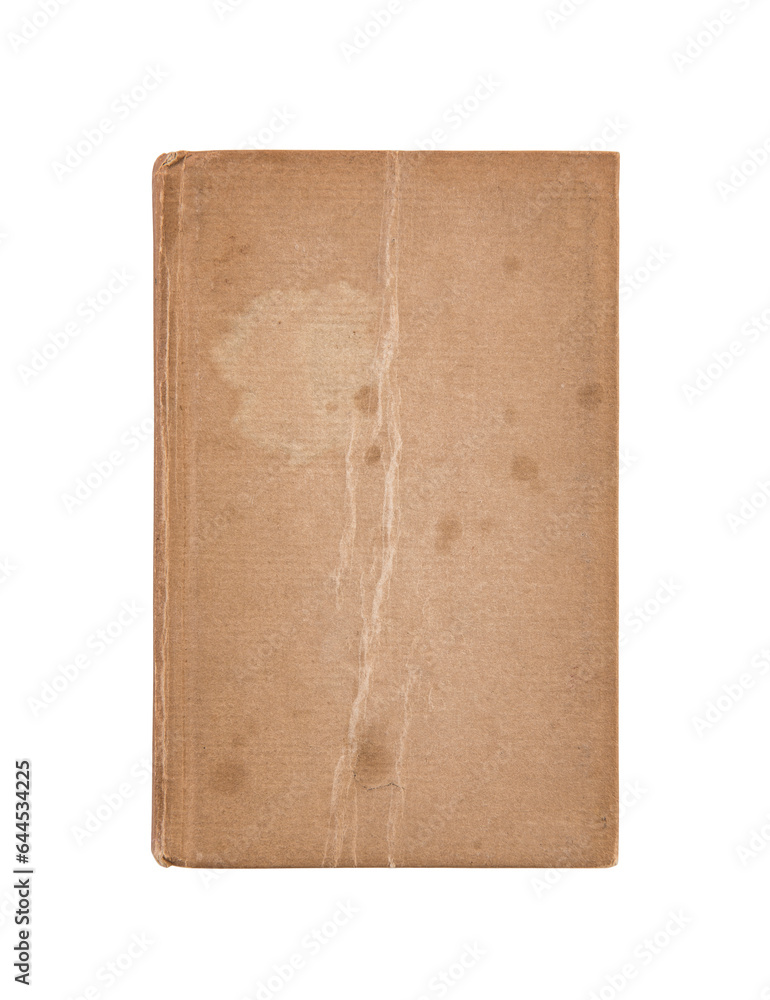Old book cover isolated on white background with clipping path Old book cover isolated on white background with clipping path