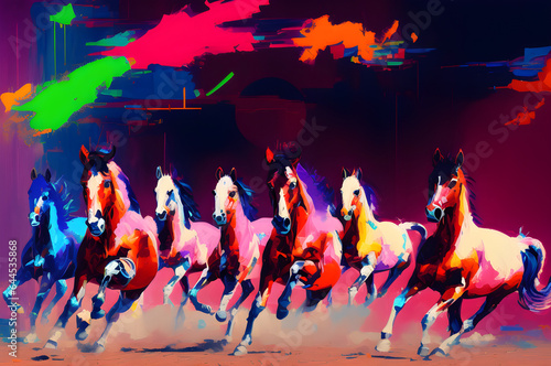 7 horses running