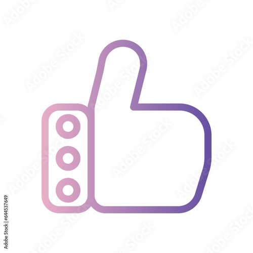 thumbs up gradient icon