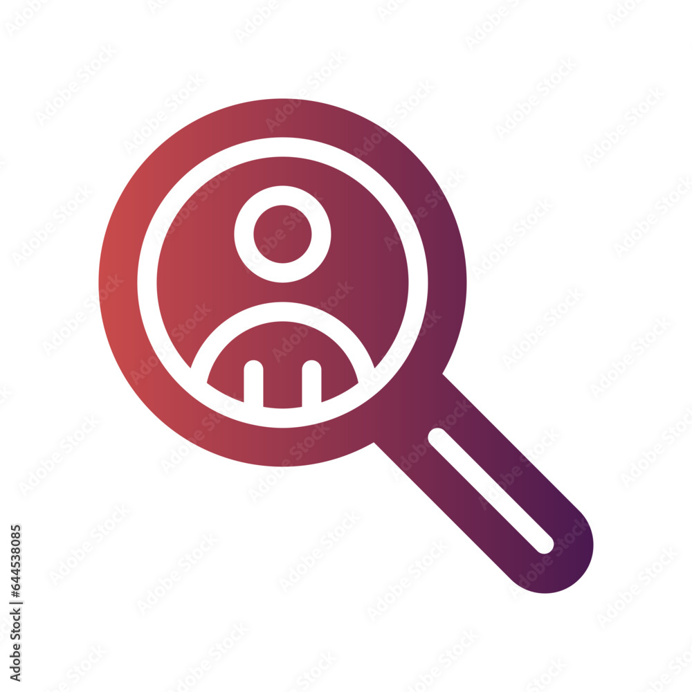 search user flat gradient icon search user flat gradient icon