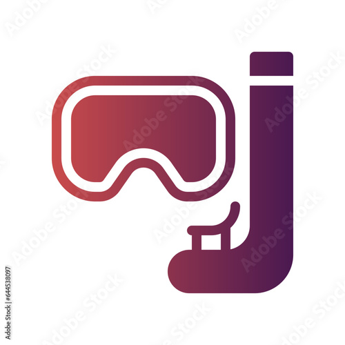 snorkel flat gradient icon