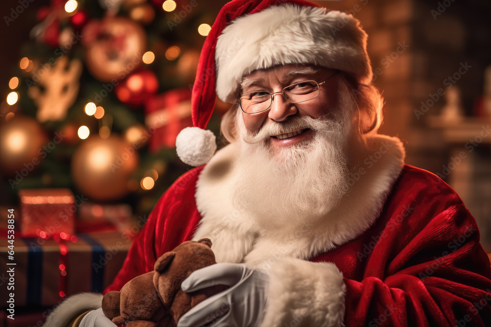 Santa Claus is smiling. Generative AI. Santa Claus is smiling. Generative AI.