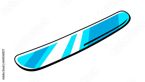Snowboard illustration. Winter sport item or symbol.