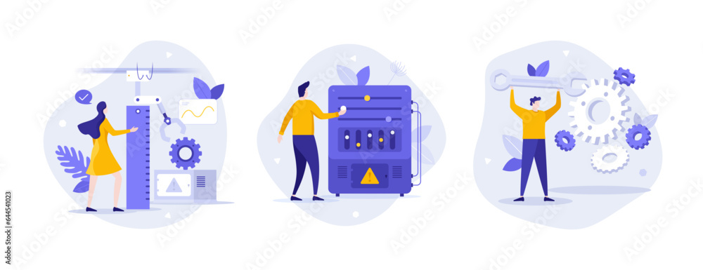 Set of business characters vector illustration Set of business characters vector illustration