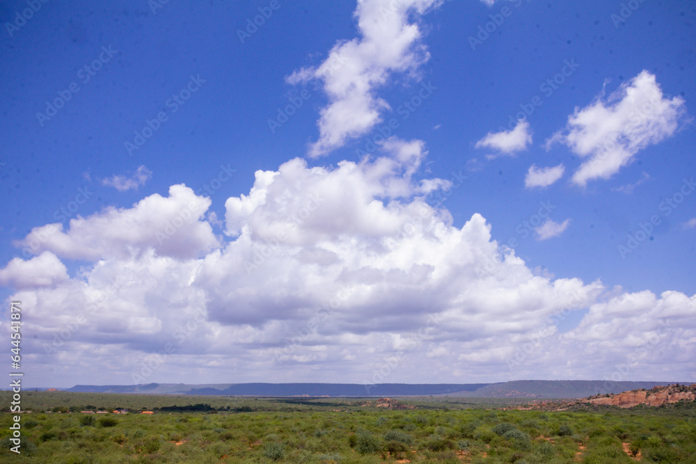 Fototapeta premium clouds over the field