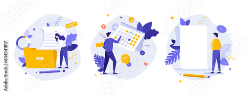Set of business characters vector illustration