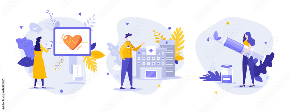 Fototapeta premium Set of business characters vector illustration