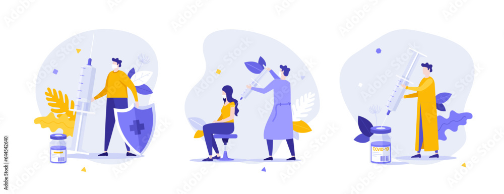 Set of business characters vector illustration Set of business characters vector illustration