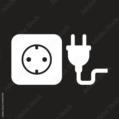 socket outlet plug in icon simple design art eps 10