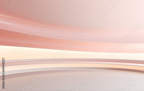 Light glossy surface with copyspace on abstract light wall backdrop. 3D rendering, mock up