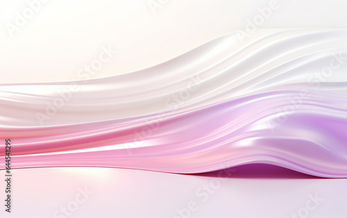 Light glossy surface with copyspace on abstract light wall backdrop. 3D rendering, mock up