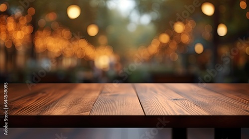 table top with blur background of market, Advertisement, Print media, Illustration, Banner, for website, copy space, for word, template, presentation.