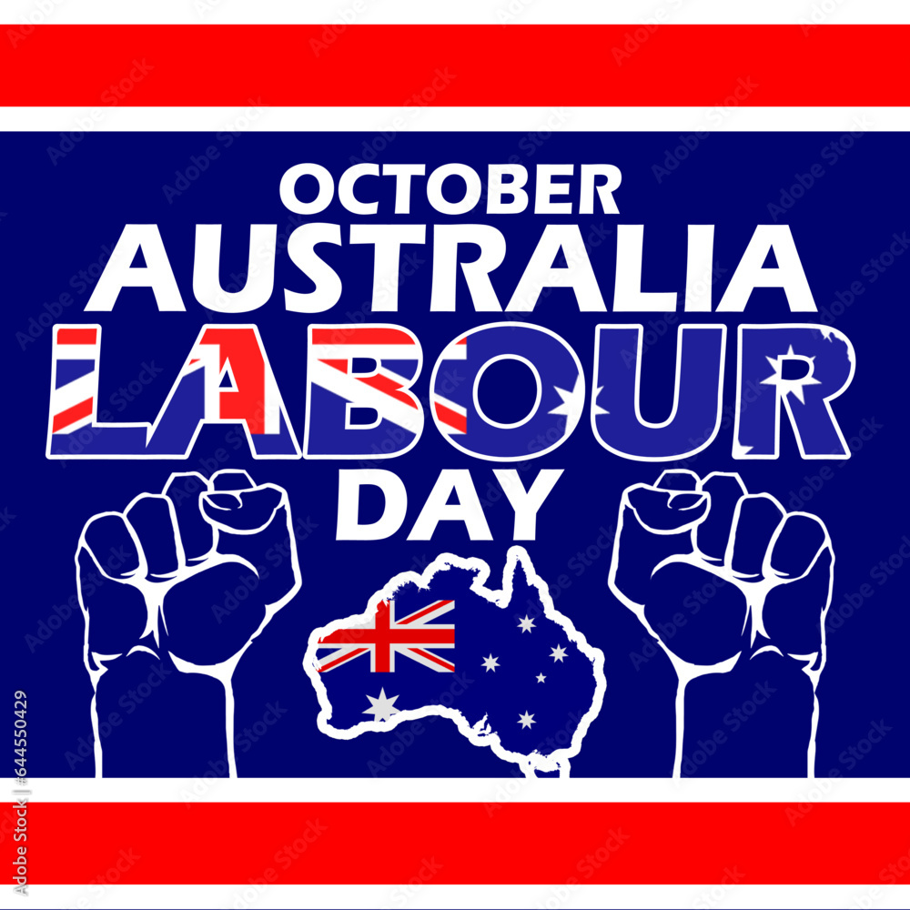 Bold Text With Raised Fists Map Of Australia And Flag On Dark Blue bold-text-with-raised-fists-map-of-australia-and-flag-on-dark-blue