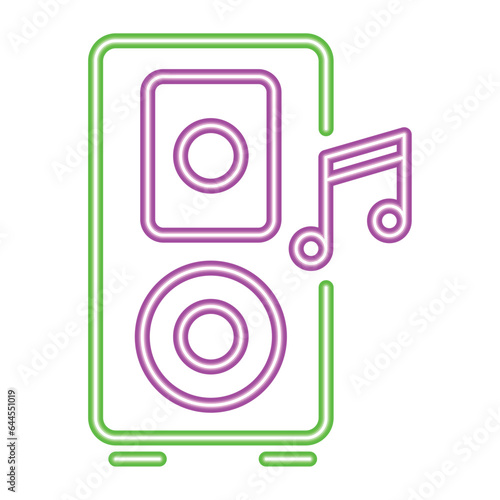 speaker music neon festival icon