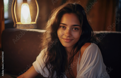 Closeup of a young Indian woman