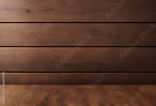 Empty background with wooden wall. AI