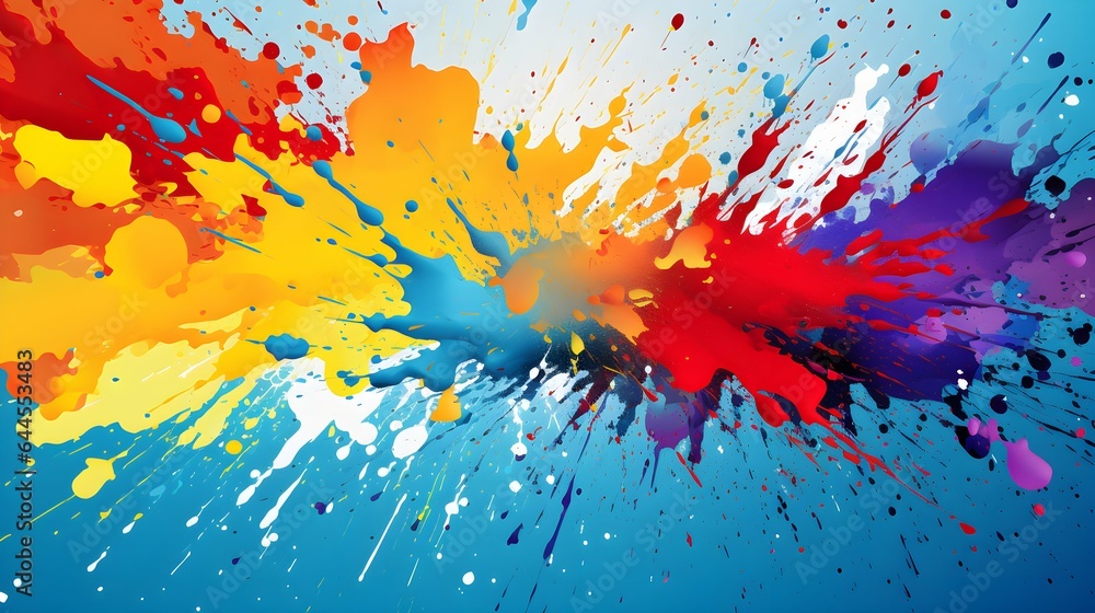 abstract colorful background with splashes