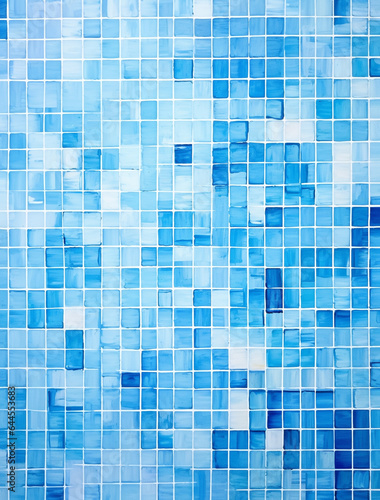 swimming pool tiles, watercolor
