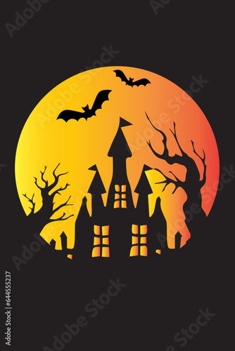 halloween party flyer and halloween t-shirt 