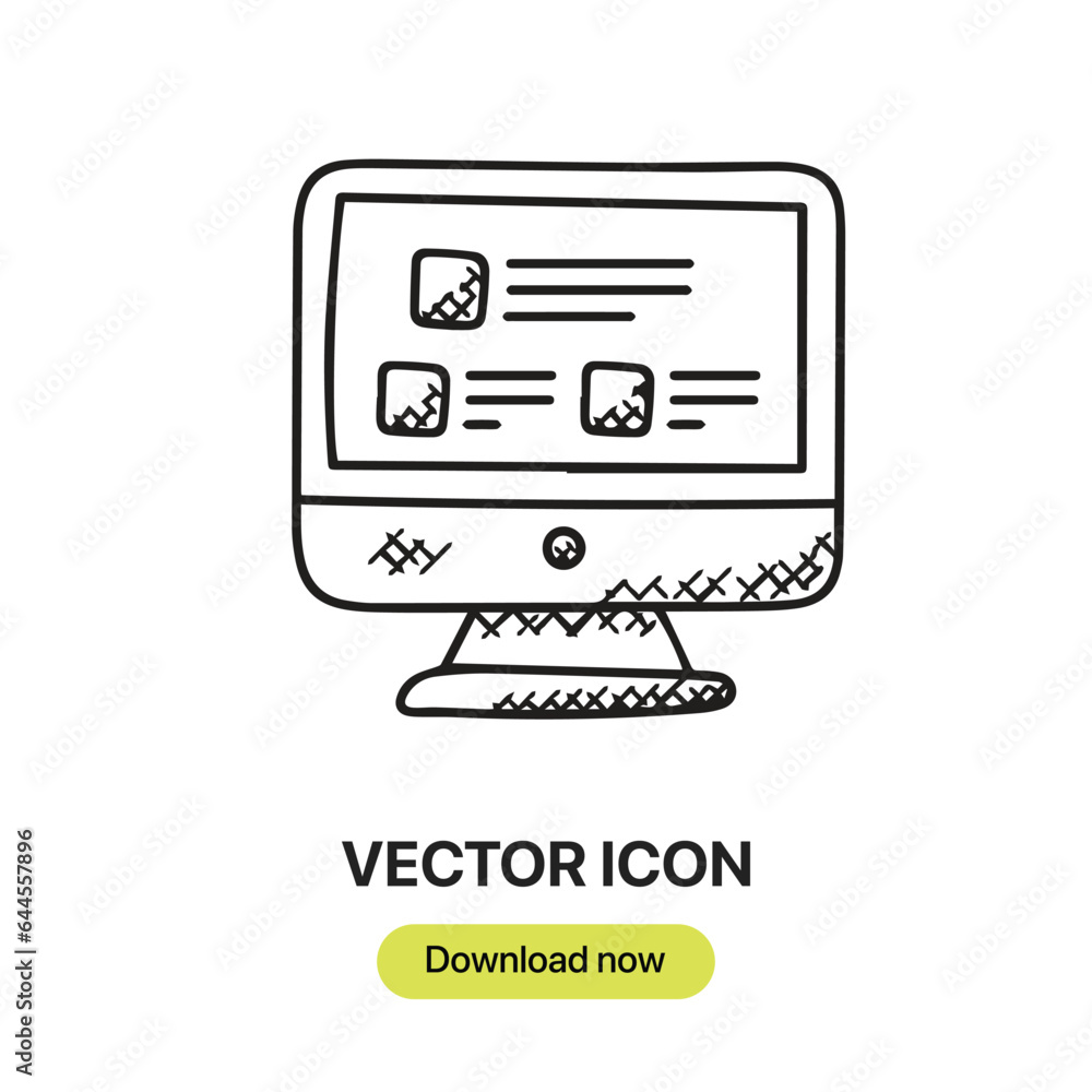 computer icon vector. Linear-style sign for mobile concept and web design. computer symbol illustration. Pixel vector graphics - Vector. computer icon vector. Linear-style sign for mobile concept and web design. computer symbol illustration. Pixel vector graphics - Vector.