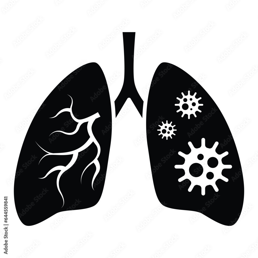 Lungs organs human icon vector on trendy design Lungs organs human icon vector on trendy design