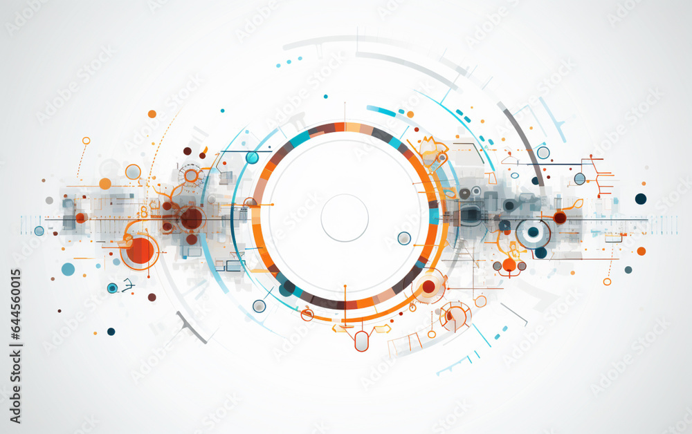 Fototapeta premium Abstract white background communication technology concept vector background