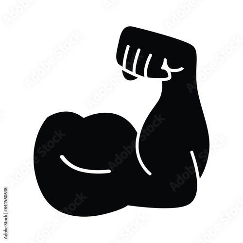 Arm muscles icon vector on trendy design