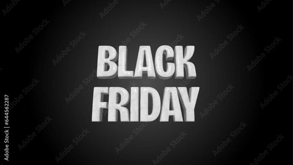 Black Friday 3d text in black background sale promotion Black Friday 3d text in black background sale promotion