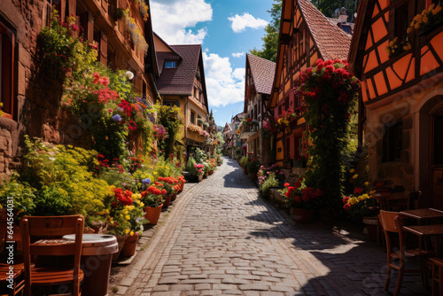 Colorfully old street in Europe  © Exclusive 