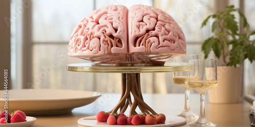 Anatomie eines menschlichen Gehirns mit einer künstlichen Intelligenz, ai generativ