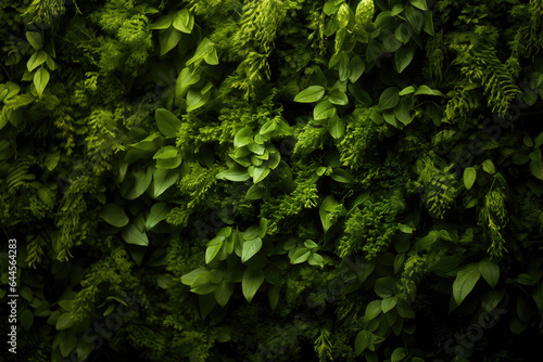 Green vertical garden wall photo