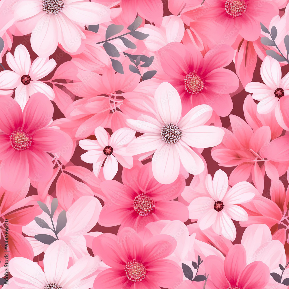 Pink Seamless Floral Pattern Pink Seamless Floral Pattern