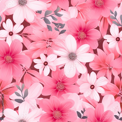 Pink Seamless Floral Pattern © Kelly Cree