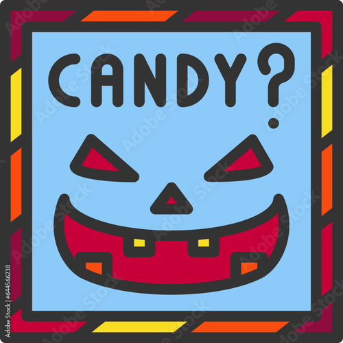 halloween poster color style icons