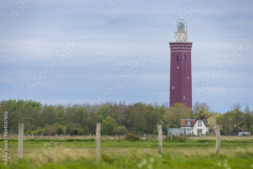 Westhoofd lighthouse (Vuurtoren Westhoofd) near Ouddorp, The Netherlands photo