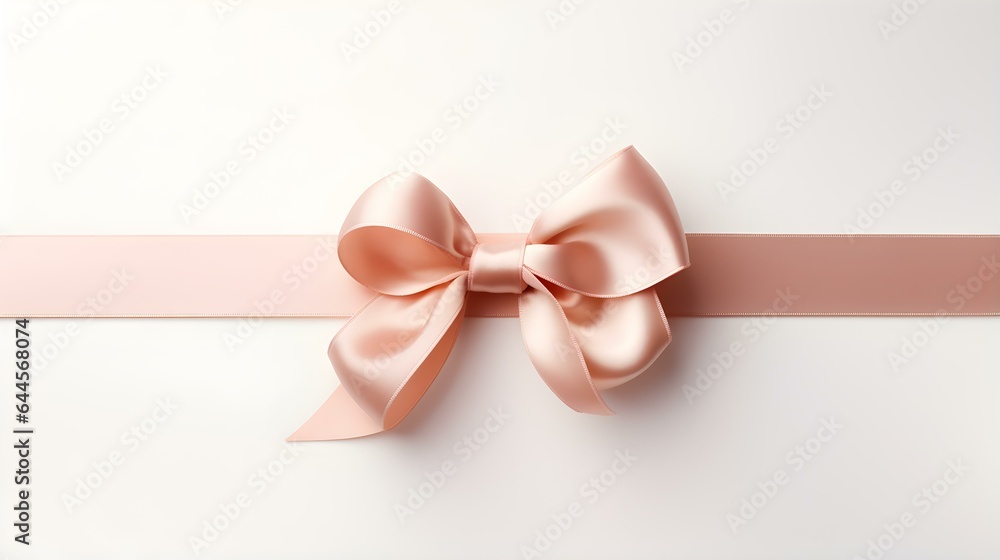 Blush Gift Ribbon with a Bow on a white Background. Festive Template for Holidays and Celebrations
Blush Gift Ribbon with a Bow on a white Background. Festive Template for Holidays and Celebrations