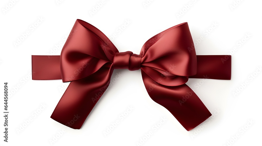 Burgundy Gift Ribbon with a Bow on a white Background. Festive Template for Holidays and Celebrations
Burgundy Gift Ribbon with a Bow on a white Background. Festive Template for Holidays and Celebrations