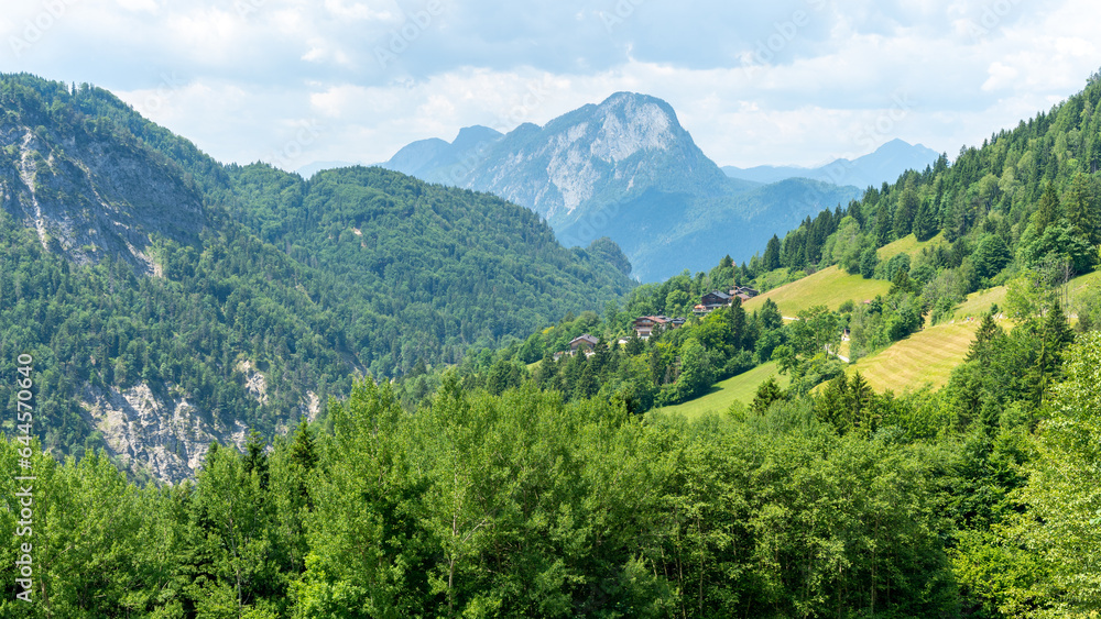 Kaisertal, Austria with Pfandhof towards Kufstein